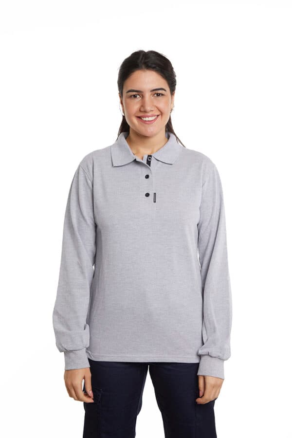 Polera Composición Piqué Gris