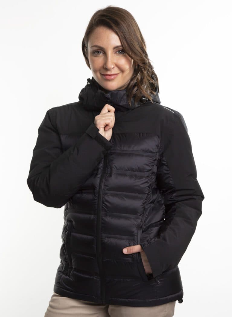 Parka Pluma Arnold Negro Mujer